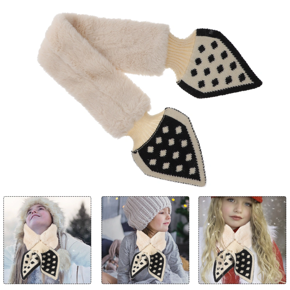 1 Pc Women Warm Scarf Dot Pattern Scarf Collar Scarf Female Winter Cross Scarf