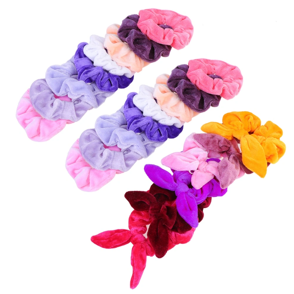 22pcs Elegant Elastic Hair Ties Set Adorable Cloth Hair Ring Fashion Hair Band for Girls Women