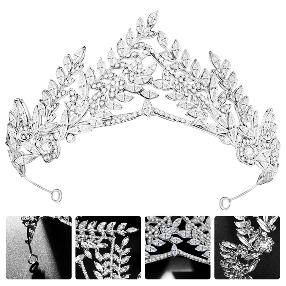 Alloy Luxury Crystal Crown Bridal Pageant Headband Wedding Hair Accessories