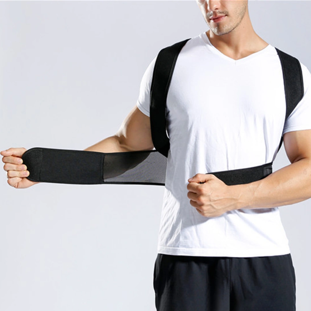 Posture Corrector Adjustable Correcting Shoulder Support Clavicle Posture Brace for Shoulder Alignment (Black 3XL)