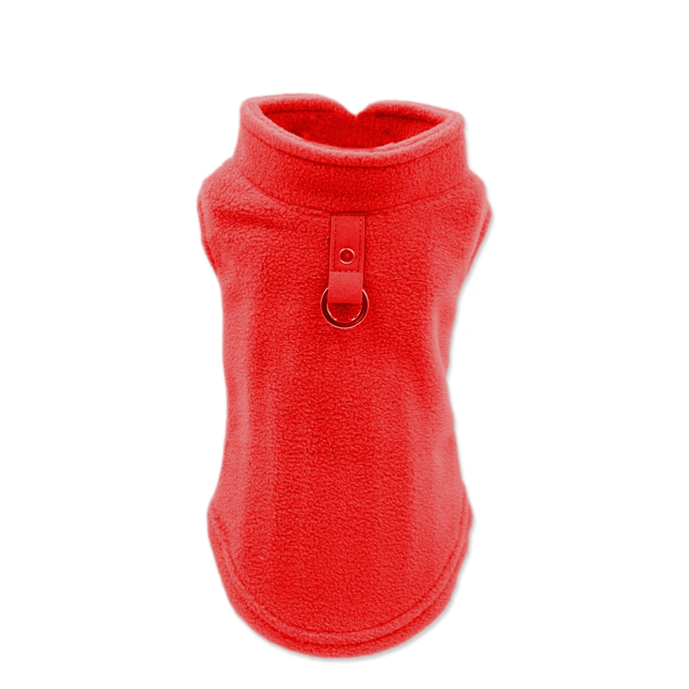 Thicken Pet Dog Vest Clothes Winter Warm Padded Coat For Small Large Dogs Size M (Red)