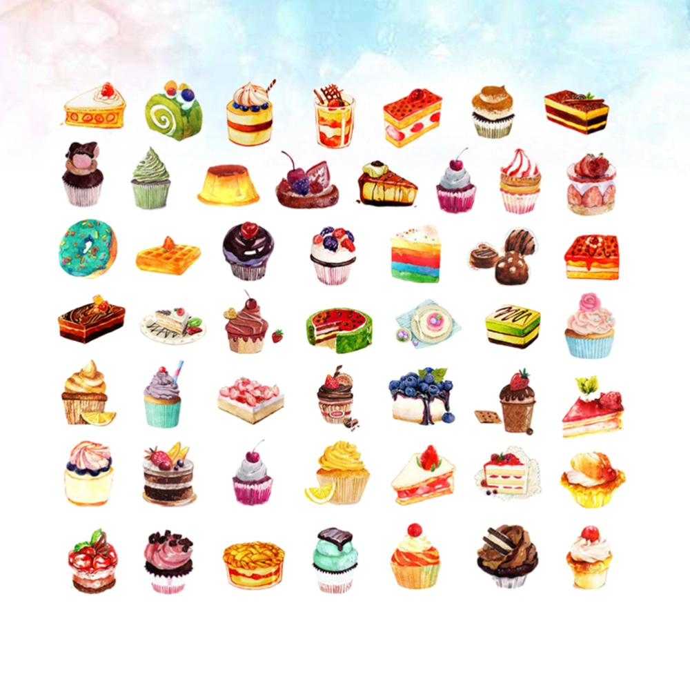 1 Set of Dessert Pattern Stickers Decorative Sealing Stickers Adhesive DIY Decals for Home Shop