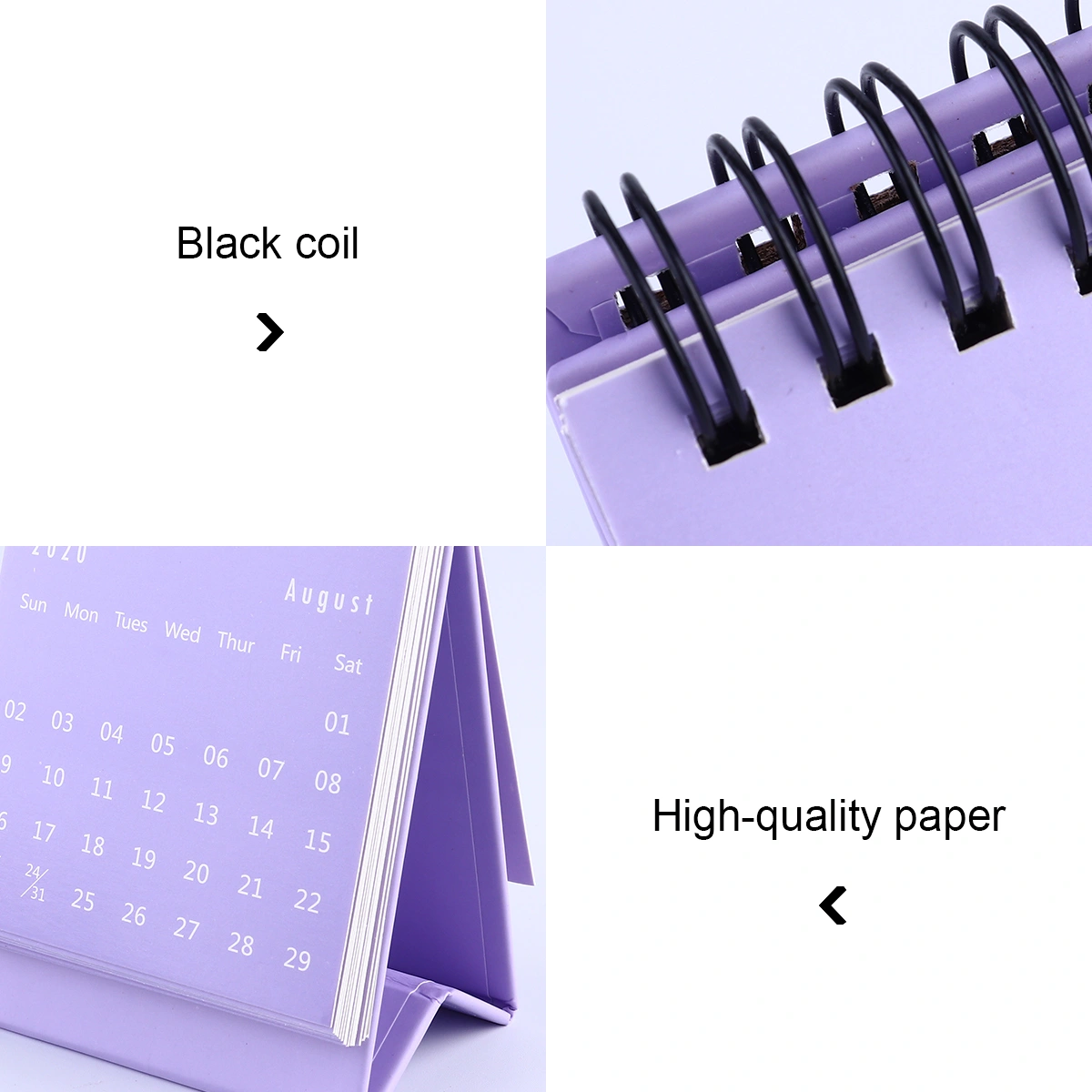 3Pcs Solid Color Mini Desktop 2021 Calendar Daily Schedule Planner Desk Calendar