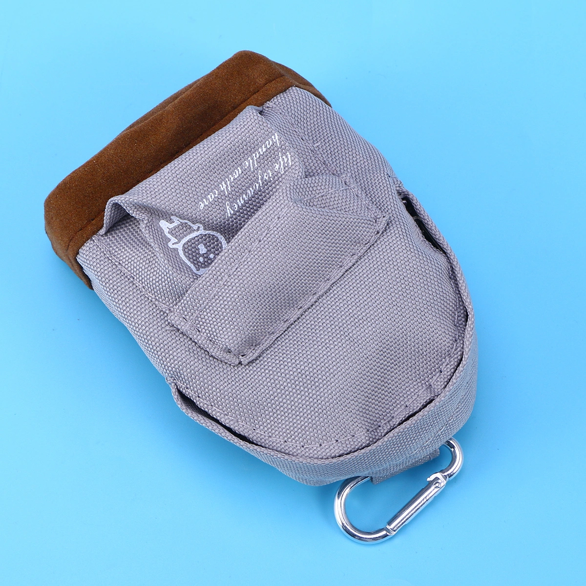 Mini Oxford Cloth Backpack Coin Bag Wallet Hand Pouch Purse Key Chain Keyring (Grey)