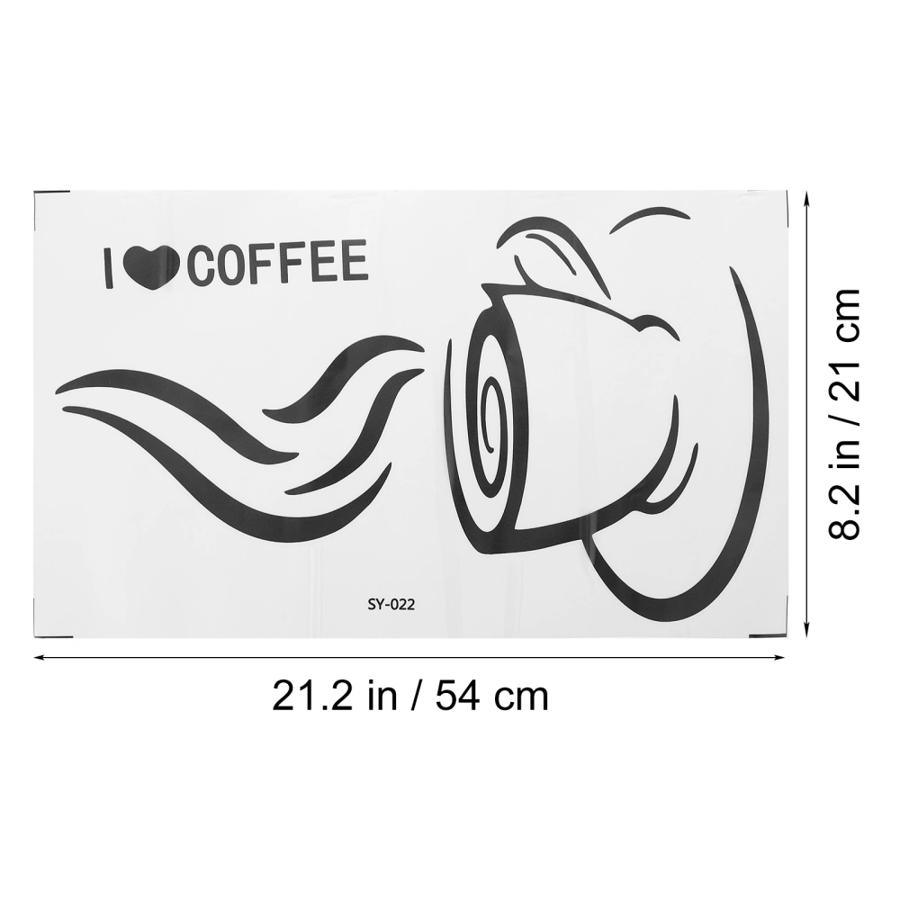 1 Sheet Coffee Style Wall Decal Removable PVC Wall Sticker Decorative Wallpaper