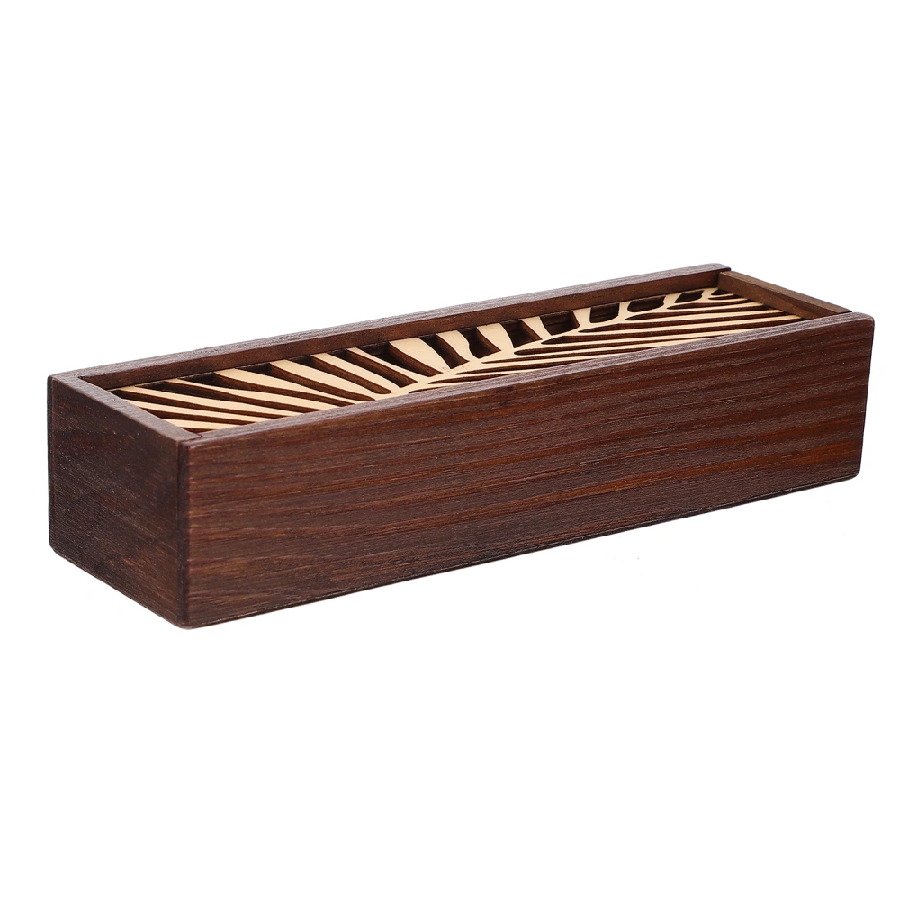 1Pc Wooden Pen Box Multifunctional Stationery Box Student Pencil Box Storage Box