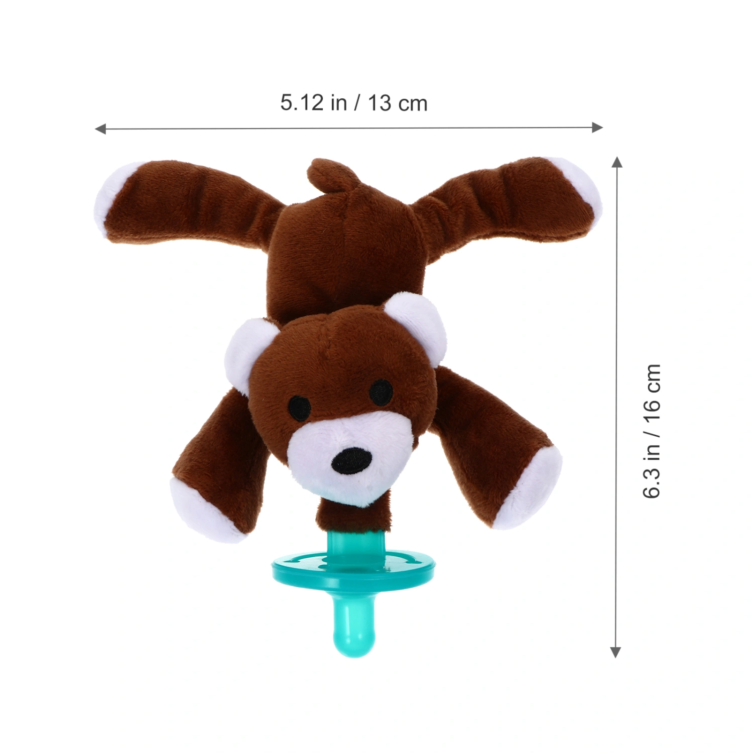 Detachable Plush Toy Baby Pacifier Plush Stuffed Animal Toy Infant Pacifier