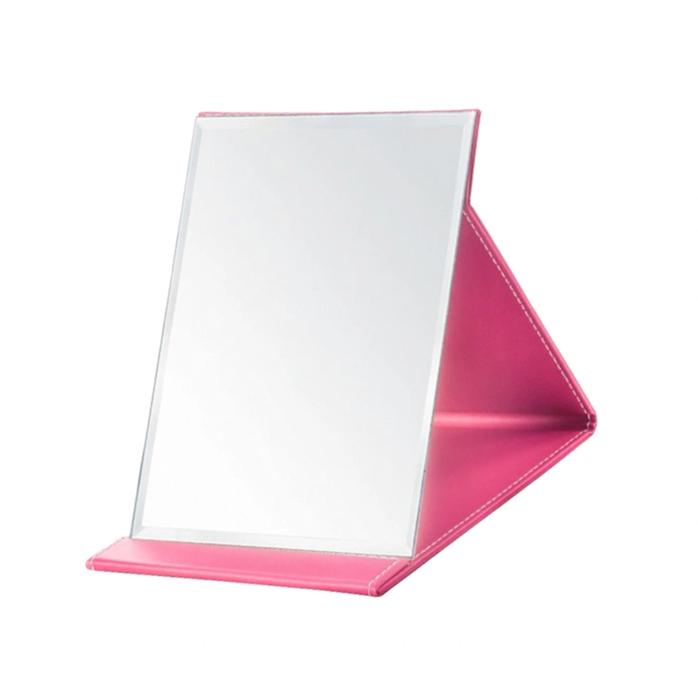 Makeup Mirror Foldable Mirror Minimalist Looking Glass Fashion Cosmetic Mirror Size S Rosy