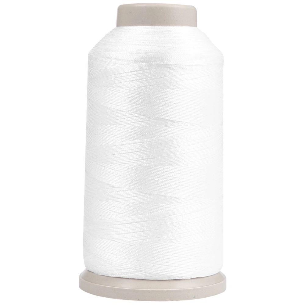 Spools of 3 Strands Line Sewing Threads for Quilting Upholstery Beading Drapery (0.3mm Thickness, White)