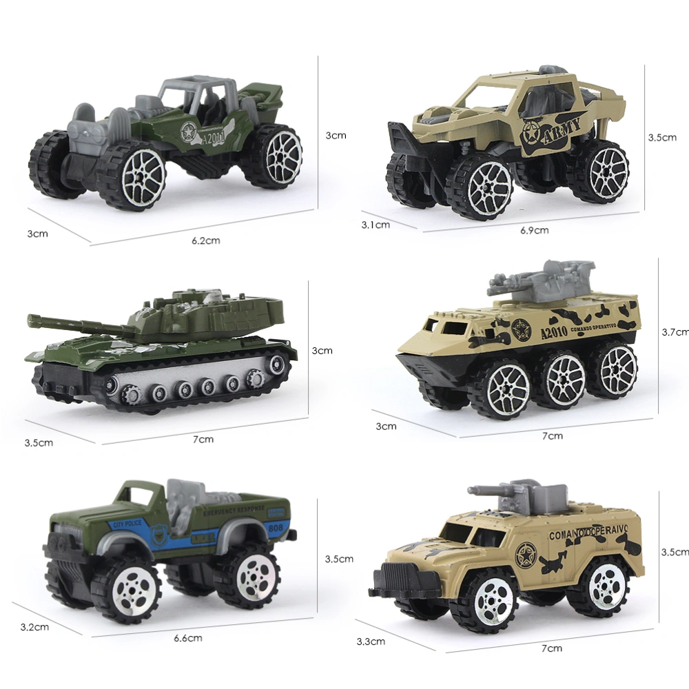 6pcs Military Vehicles Toys Alloy Car Model Kid Educational Toys Toy Car Toys