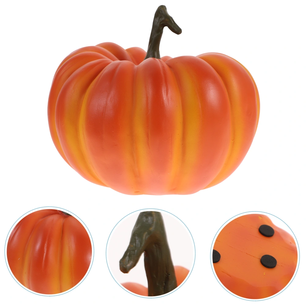 Stylish Halloween Ornament Resin Pumpkin Decoration Craft Decoration for Home Party Desktop (Orange C)