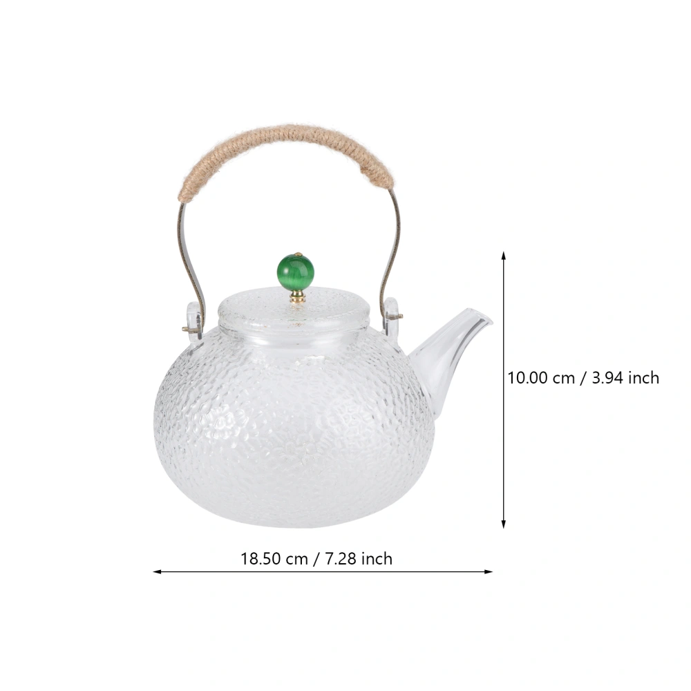 1Pc Teapot Glass Steaming Teapot High Temperature Steamed Tea Boiled Teapot Boiling Water Pot Filter Teapot