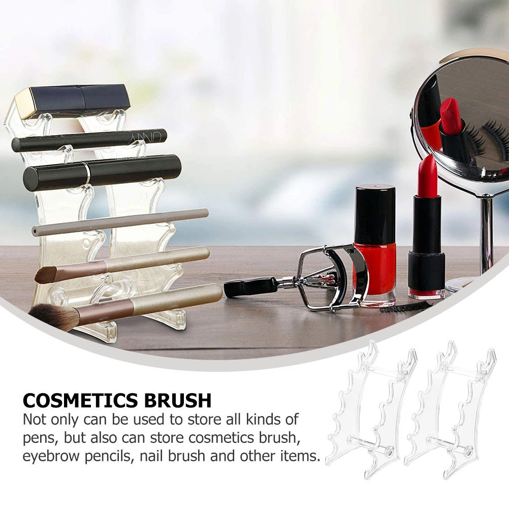 4Pcs Simple Eyeliner Display Rack Office Writing Pens Holder Eyebrow Pencil Rack