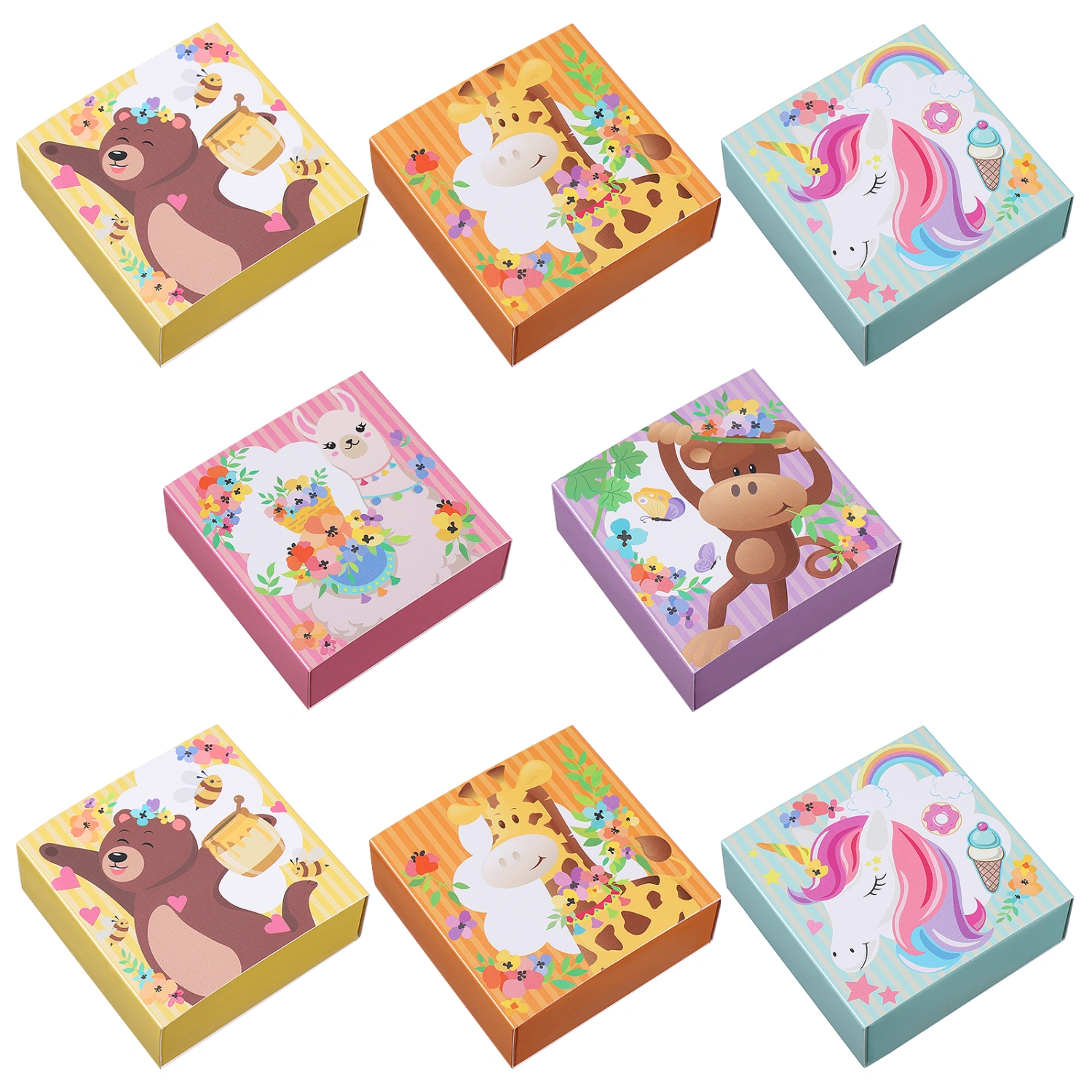 PRETYZOOM Valentines Gift Box Set Includes 20 Gift Boxes and 20 Cards Vibrant Gorgeous Valentine's Day Candy Holders for Candies Chocolates and More