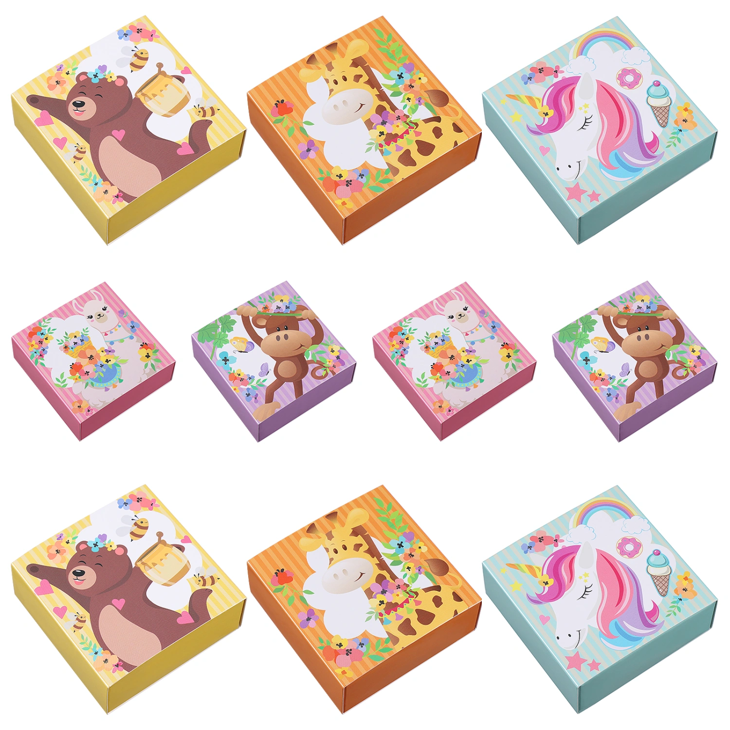 PRETYZOOM Valentines Gift Box Set Includes 20 Gift Boxes and 20 Cards Vibrant Gorgeous Valentine's Day Candy Holders for Candies Chocolates and More