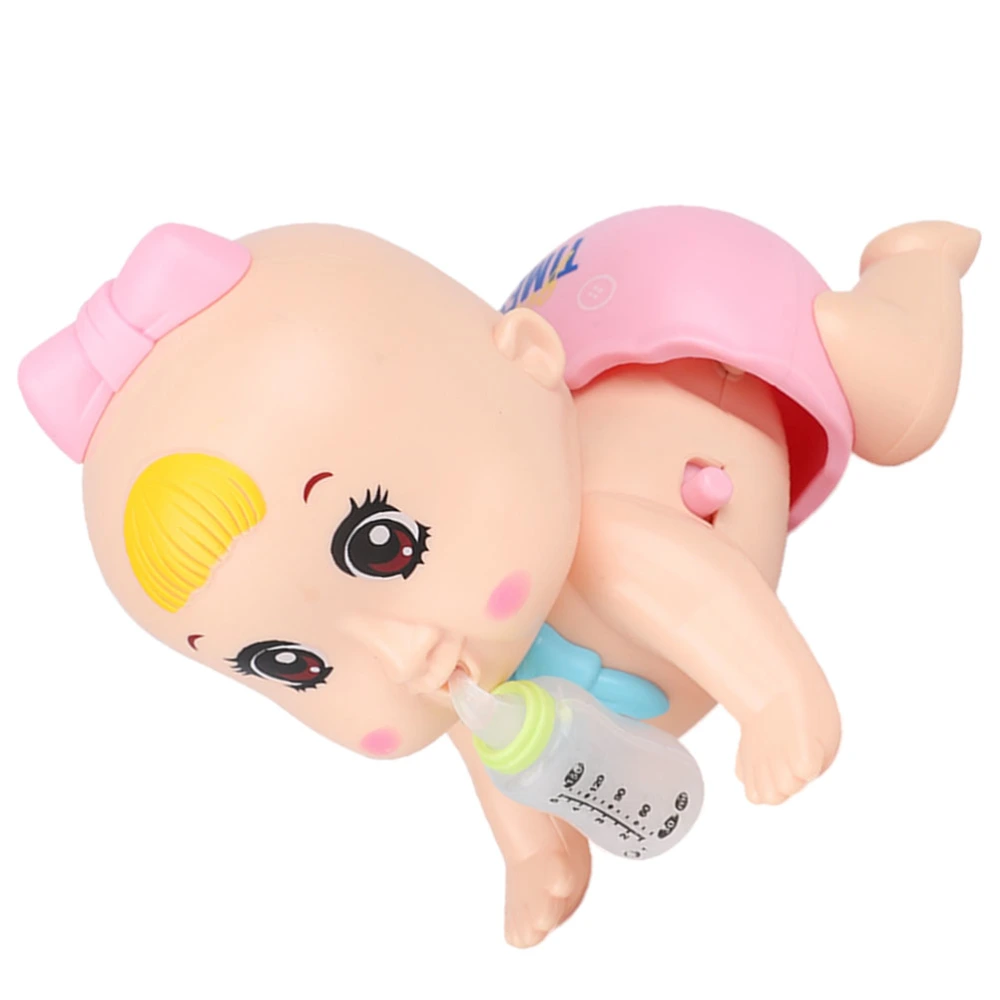 Electric Crawling Baby Doll Creative Lovely Crawling Toy Pretend Play Toy Gift for Children (Random Color)