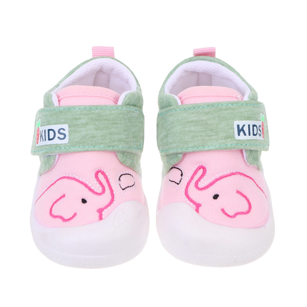 1 Pair of Baby Walking Shoes Non-slip Baby Shoes Supple Sole Baby Footwear Pink