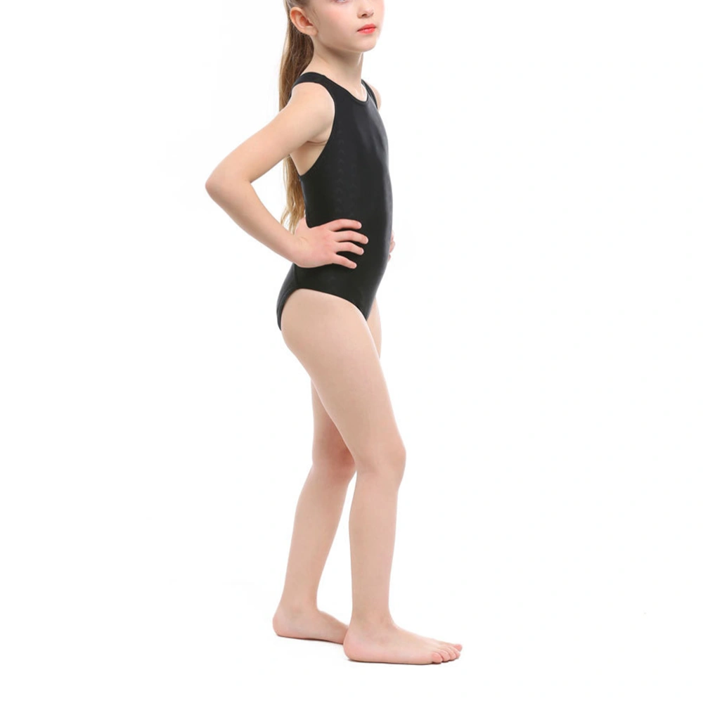 Practical Bathing Suit Girls Swimwear Swimming Training Tool One-piece Swimsuit Swimming Accessories Black Size S