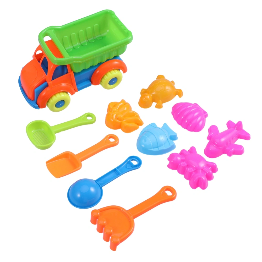 11pcs Children Beach Toys Plastic Bathing Playing Sand Dredging Kids Beach Game Toy Set