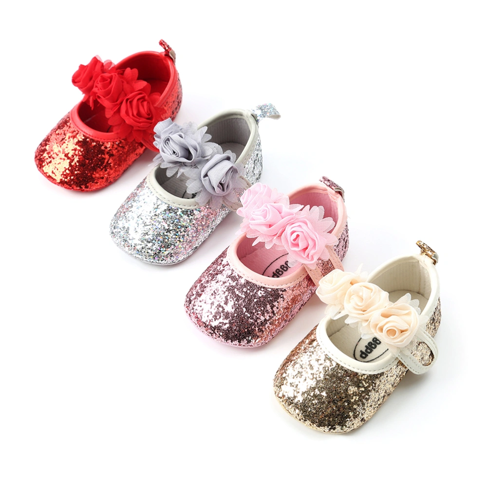 1 Pair of 12cm Quality Dancing Shoes Drawstring Ballet Dance Shoes Sole Dance Shoes for Baby Kids (Golden)