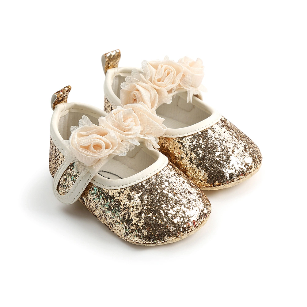 1 Pair of 12cm Quality Dancing Shoes Drawstring Ballet Dance Shoes Sole Dance Shoes for Baby Kids (Golden)