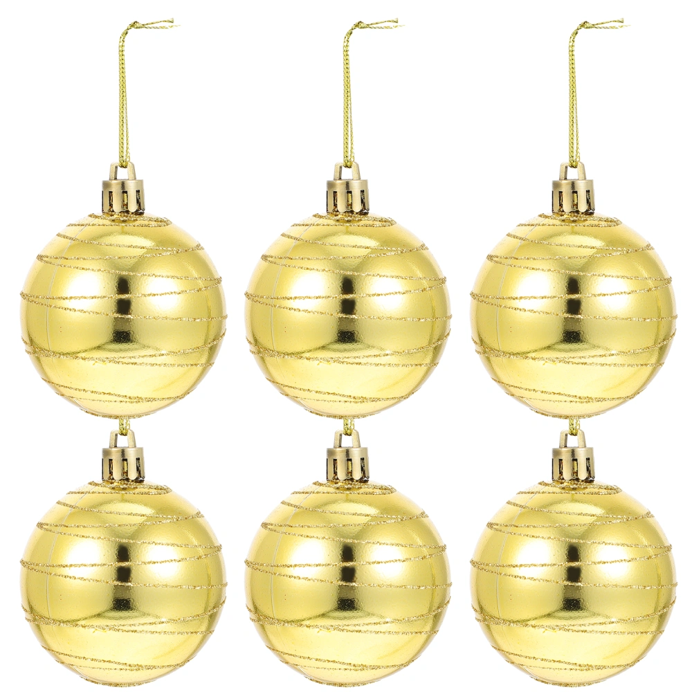 6pcs Christmas Tree Hanging Ball Xmas Pendant Decor Funny Party Favors