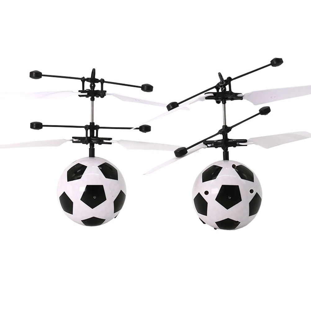 Flying Ball RC Infrared Induction Helicopter Ball Built-in Shinning Color Changing LED Lighting Without for Kids Children (Football)