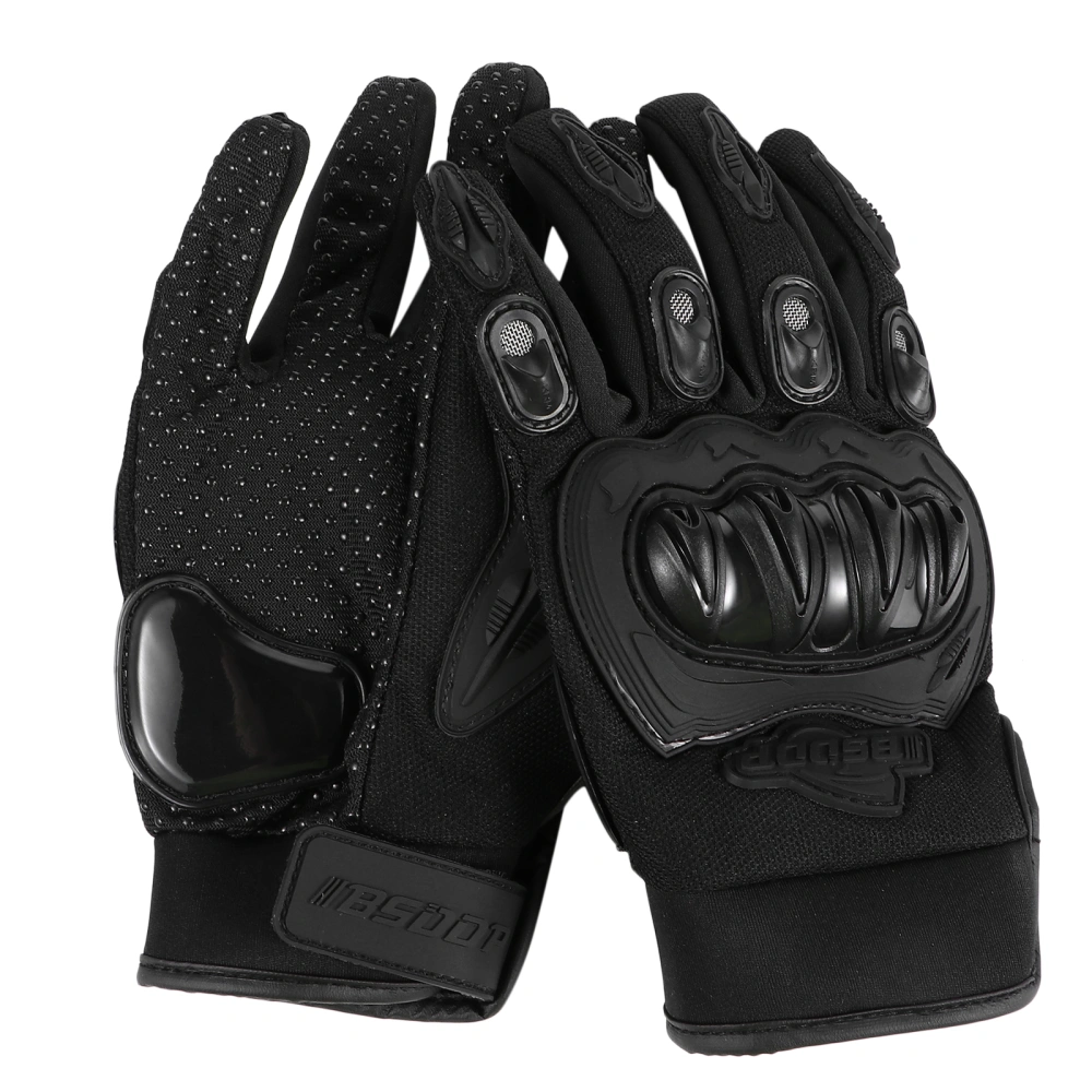 1 Pair Cycling Gloves Outdoor Breathable Glove Anti-skid Riding Gloves (Black)