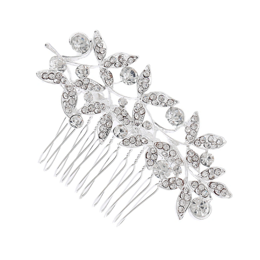 1pc Creative Hair Comb Shiny Rhinestone Alloy Hair Decoration Wedding Headwear Bridal Headdress