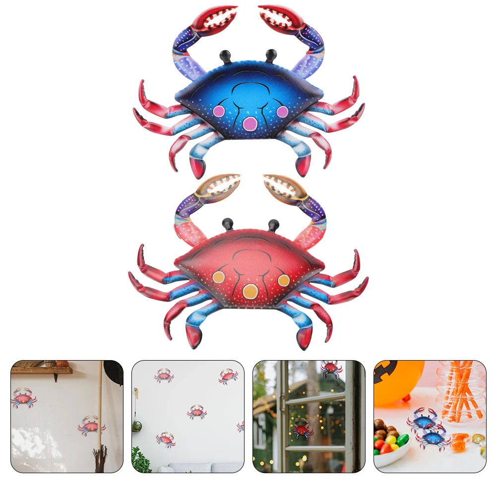 2pcs Iron Crab Hanging Ornaments Iron Crab Pendants Iron Crab Decorations