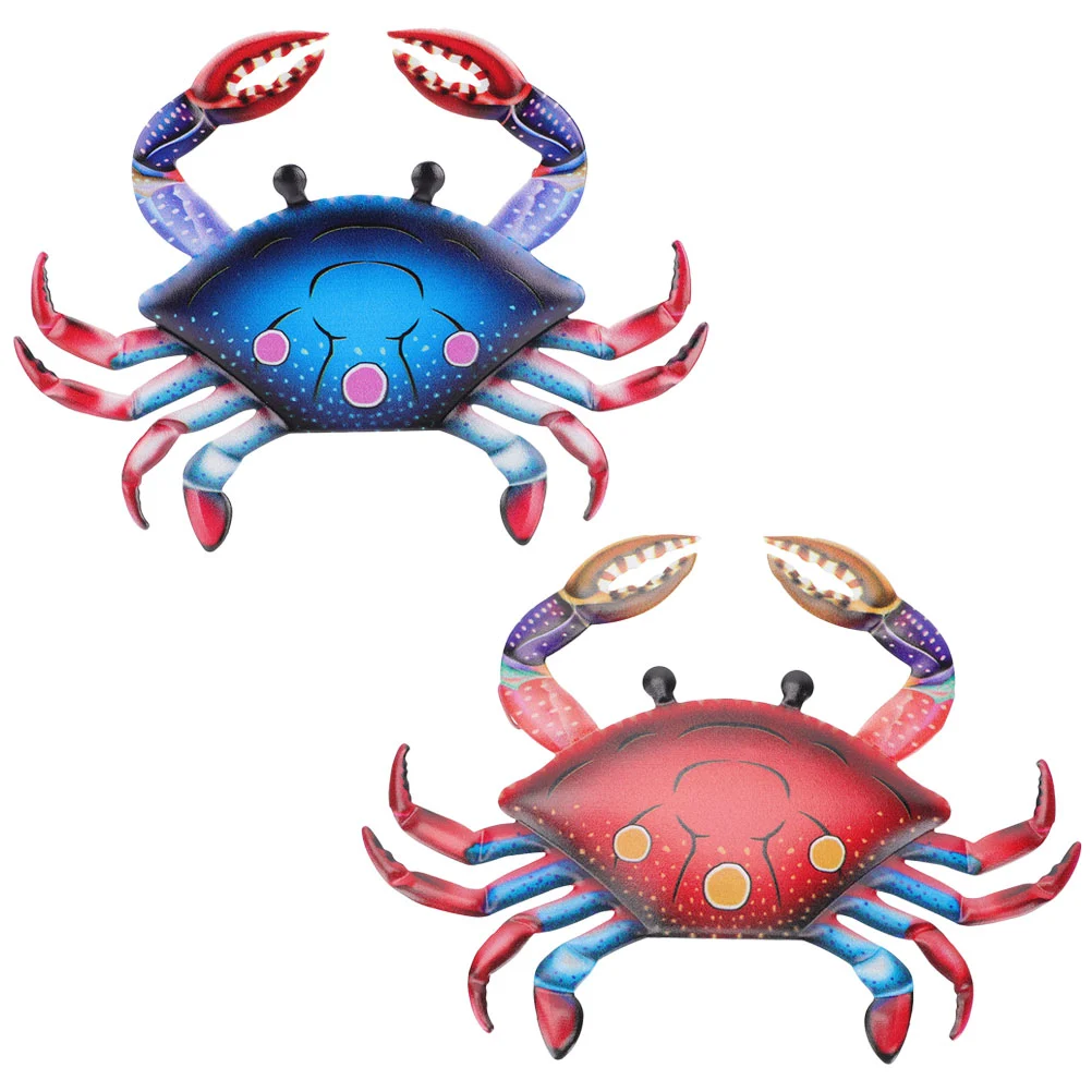 2pcs Iron Crab Hanging Ornaments Iron Crab Pendants Iron Crab Decorations