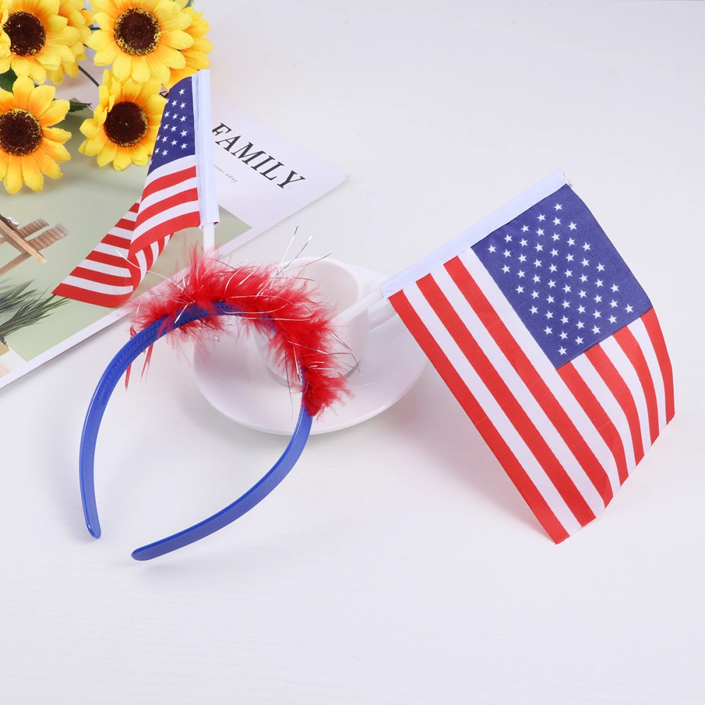 Creative Headband Hair American Flag Headwear Non-slip Headband Hair Accessories for Women Girls(Random Color)