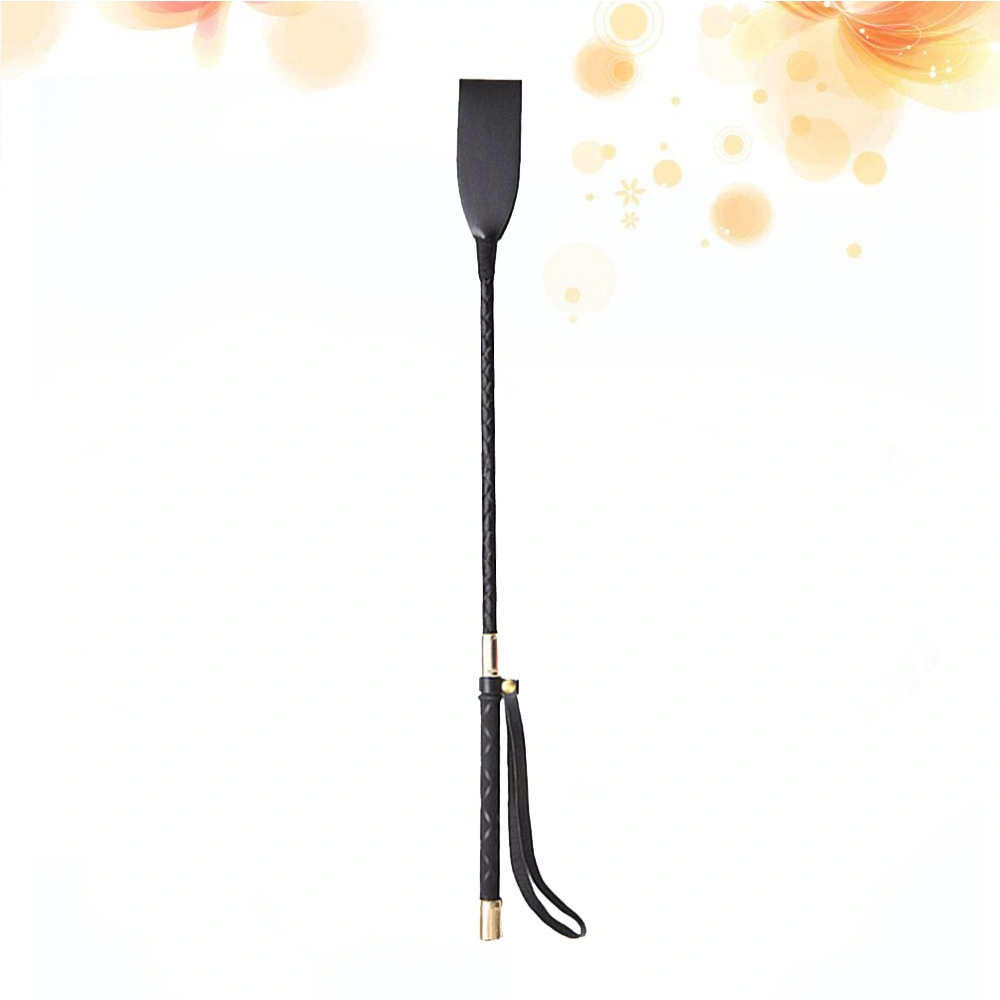 30CM PU Leather Whip Creative Sexy Whip Riding Crop Sex Toy Flirting Whip for Couples Lovers (Black)