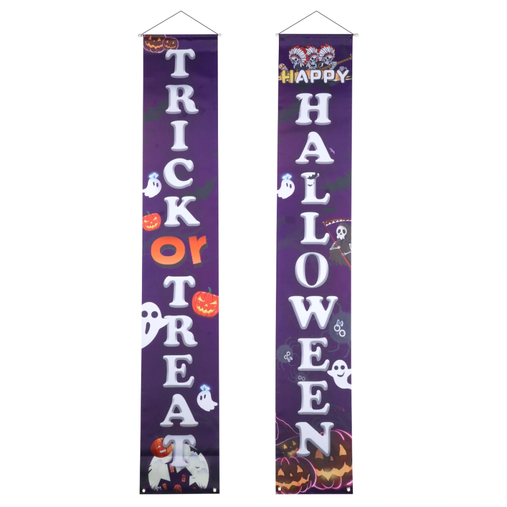 1pc Halloween Door Banner Funny Halloween Couplet Door Decoration Couplet