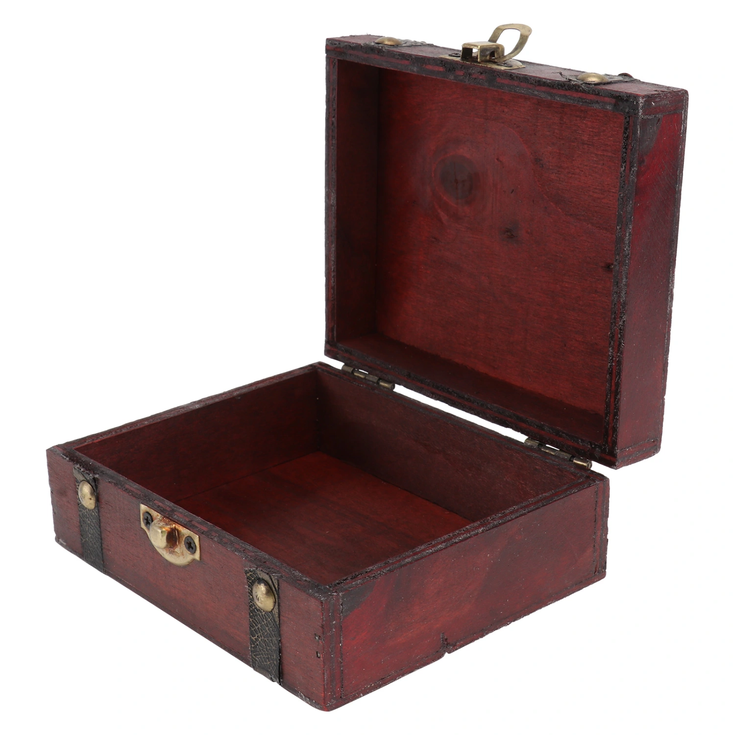Wooden Vintage Lock Treasure Chest Jewellery Storage Box Case Organizer
