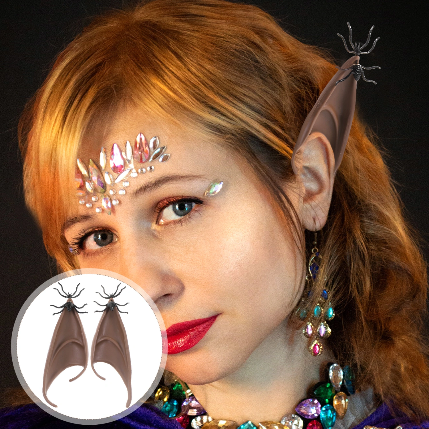 1 Pair Elf Ears Fairy Ears Elf Ear Cuffs Fairy Ear Cuffs Women Costume Accessories