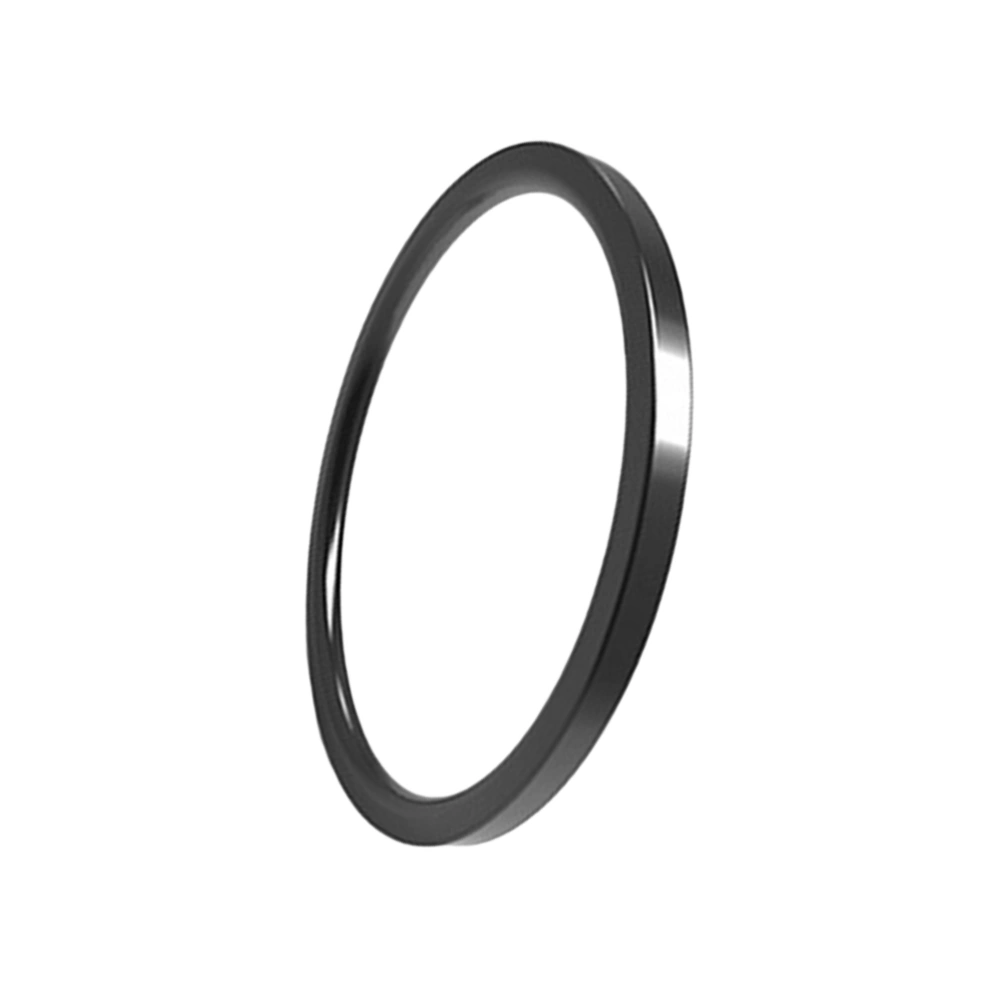 Simple Titanium Steel Ring Exquisite Finger Ring Couples Rings for Woman Man Decoration (Black US Size 6)