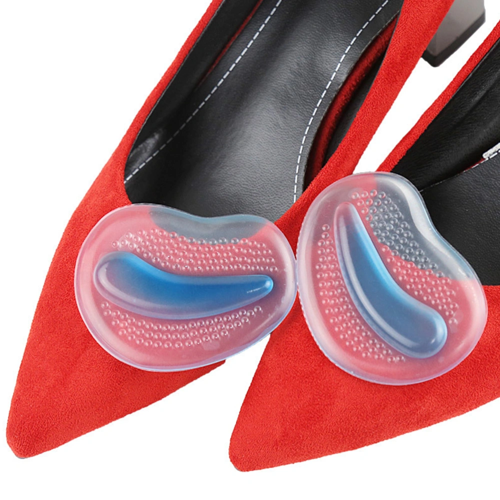 3 Pairs Silicone Front Pads Cushioned Half Pads High Heel Inserts Foot Care Supplies for Women Girls