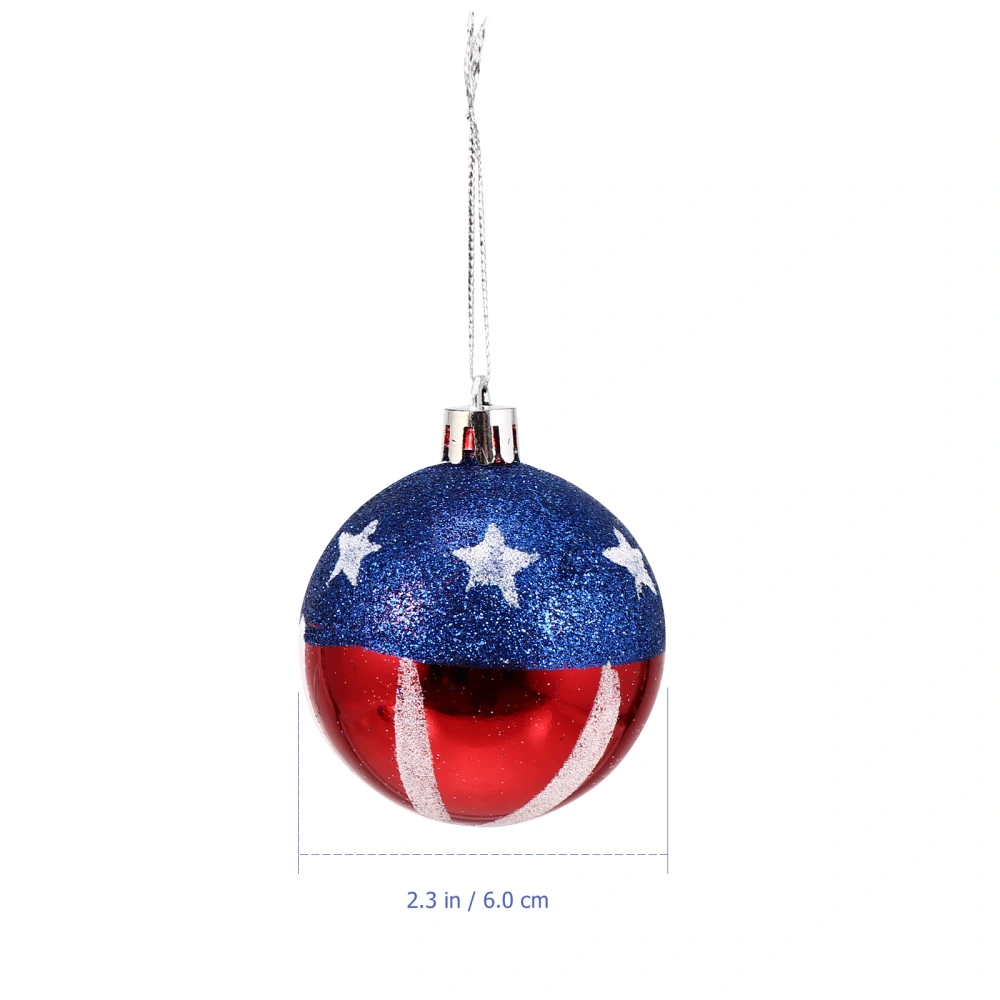 9Pcs 4th of July Hanging Balls Decorative Hanging Ornaments Tree Decorations