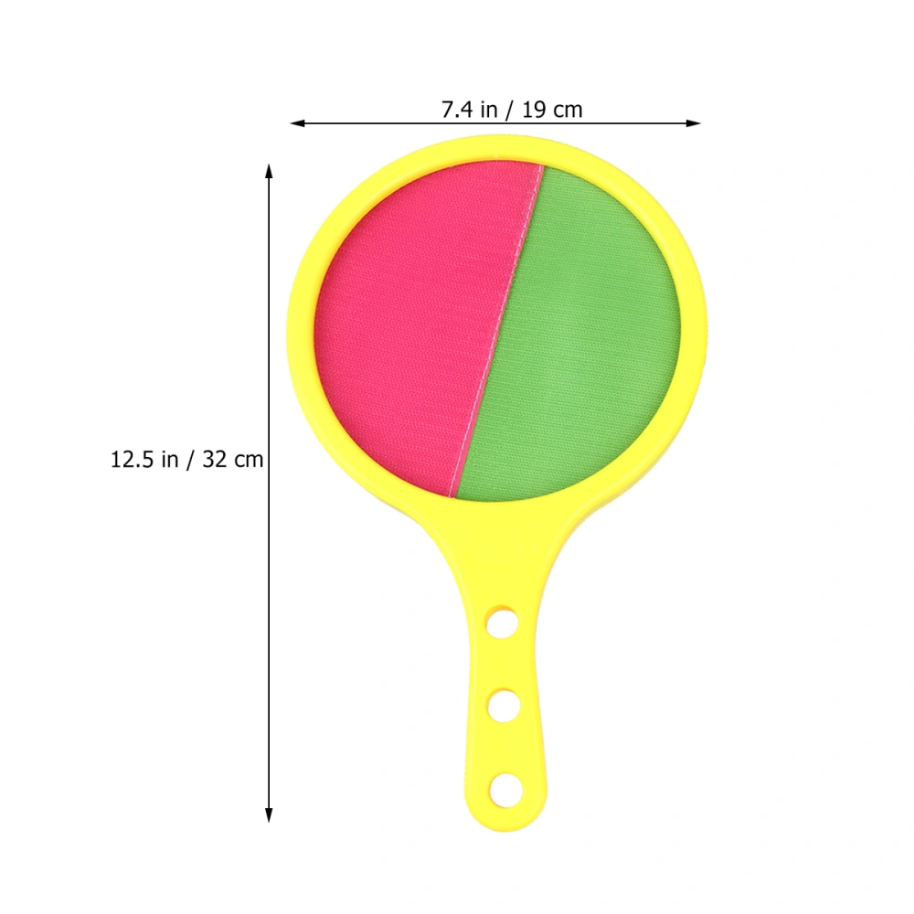 1 Set Non-slip Handle Toss and Catch Balls Dual Side Sticky Sucker Paddle Throw Ball Self-Stick Toys Outdoor Interaction Game Parent-Child Leisure Sports Toys for Backyard Play Garden (2 Rackets, 1pc Sticky Ball and 1pc Ball)