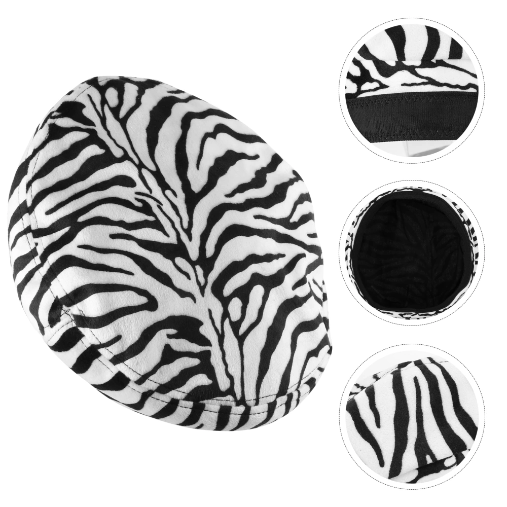 Women Fashion Berber Fleece Beret Hat Autumn Winter Female Hat (Zebra-Stripe)