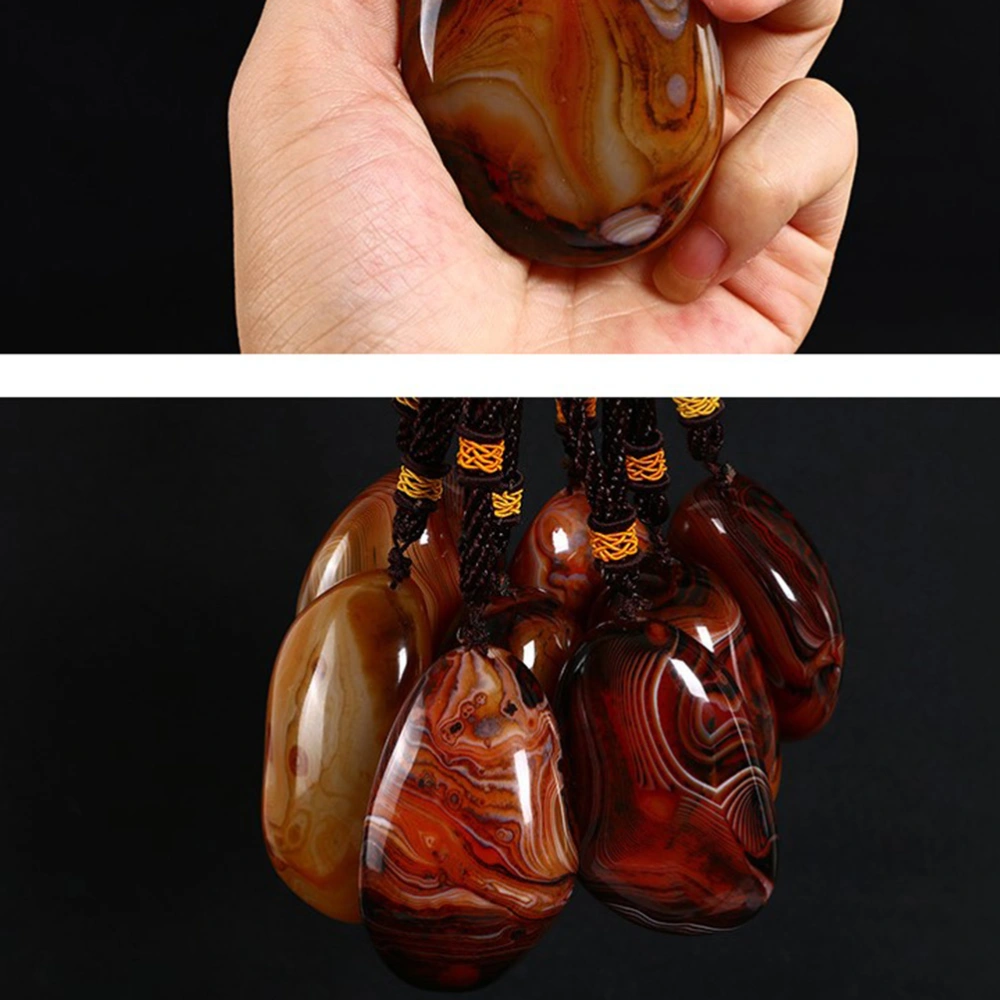 Agate Tumbled Stone Sardonyx Natural Sardonyx Agate Healing Stones for Art Crafts Fountains Crystal Healing Pendant (Big Size, 5-7cm)