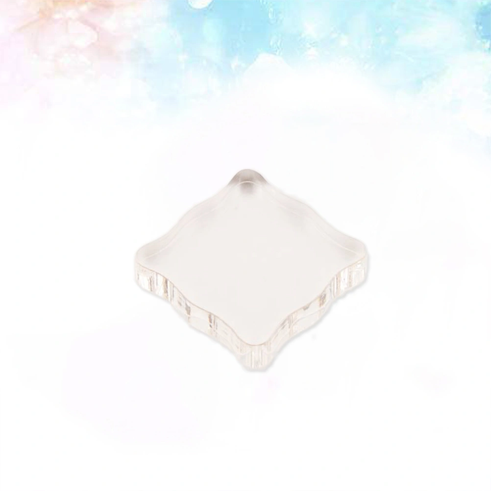 Acrylic Stamping Block Acrylic Clear Rubber Stamping Tools for Stamp Craft Easy Handle Square Shape Clear Fun Pad for Scrapbooking Crafts Making(5*5cm)