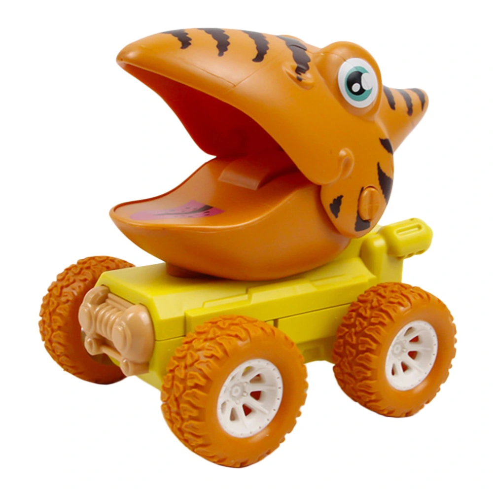 1pc Cartoon Dinosaur Friction Car Press Go Toy Dinosaur Inertia Car Vehicle Toy