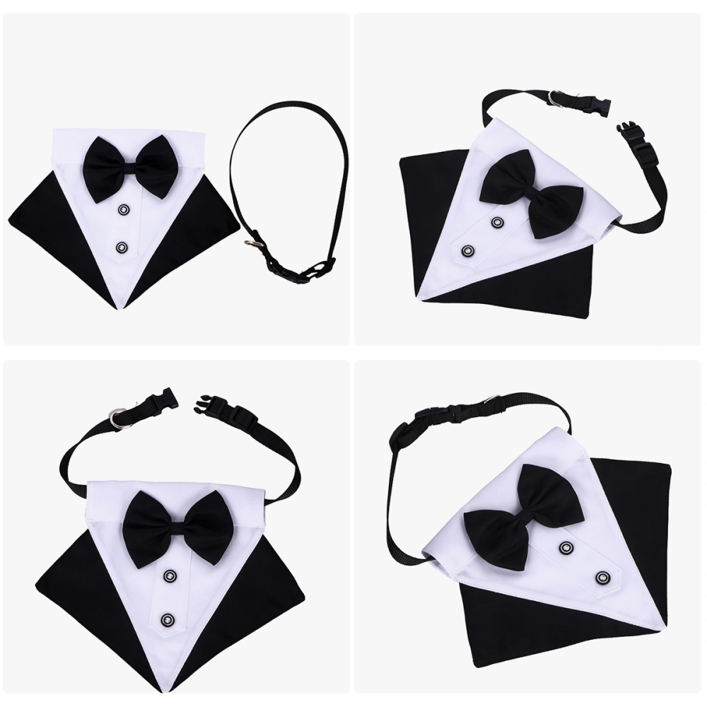 1 Set Pet Dog Bib Tie Stylish Dog Saliva Triangular Scarf for Outdoor