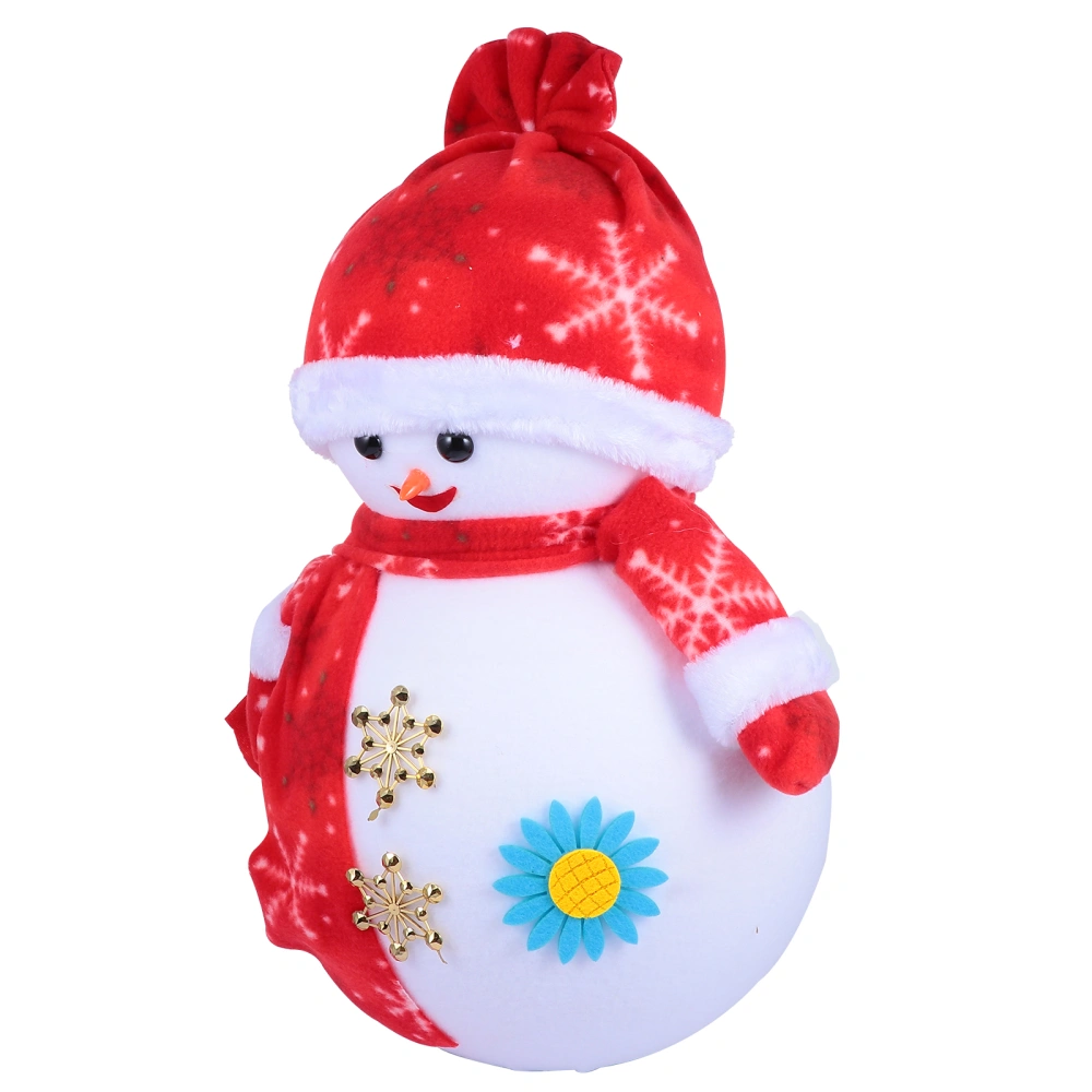 Lovely Snowman Ornament Xmas Decor Desktop Adornment Tabletop Decoration