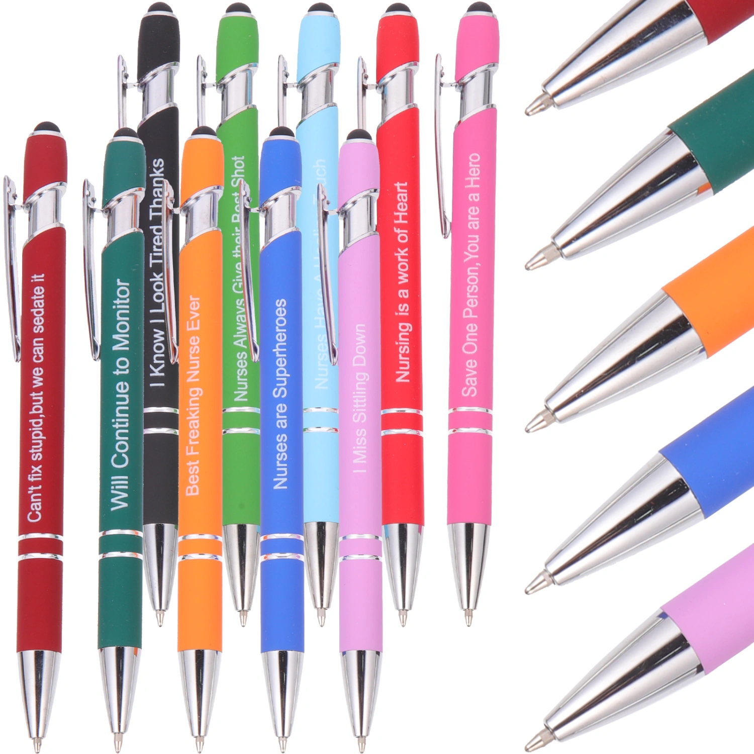 10Pcs Portable Writing Pens Multi-function Inspiring Pens Household Fun Pens Office Accessory