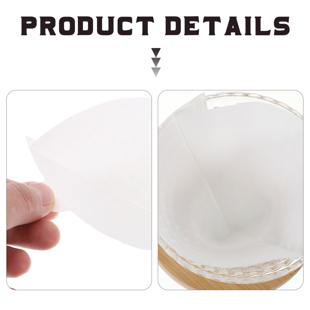 100Pcs Coffee Cone Filter Coffee Filtering Paper Espresso Cone Filter Paper Coffee Filter Holder