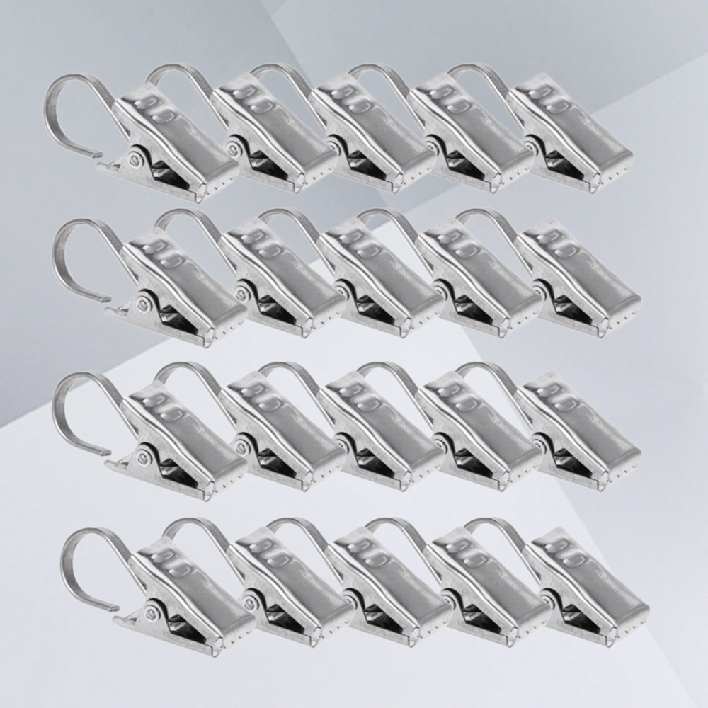 40pcs Creative Curtain Hook Window Shower Curtain Clips Hook Curtain Clamps Home Bathroom Accessories