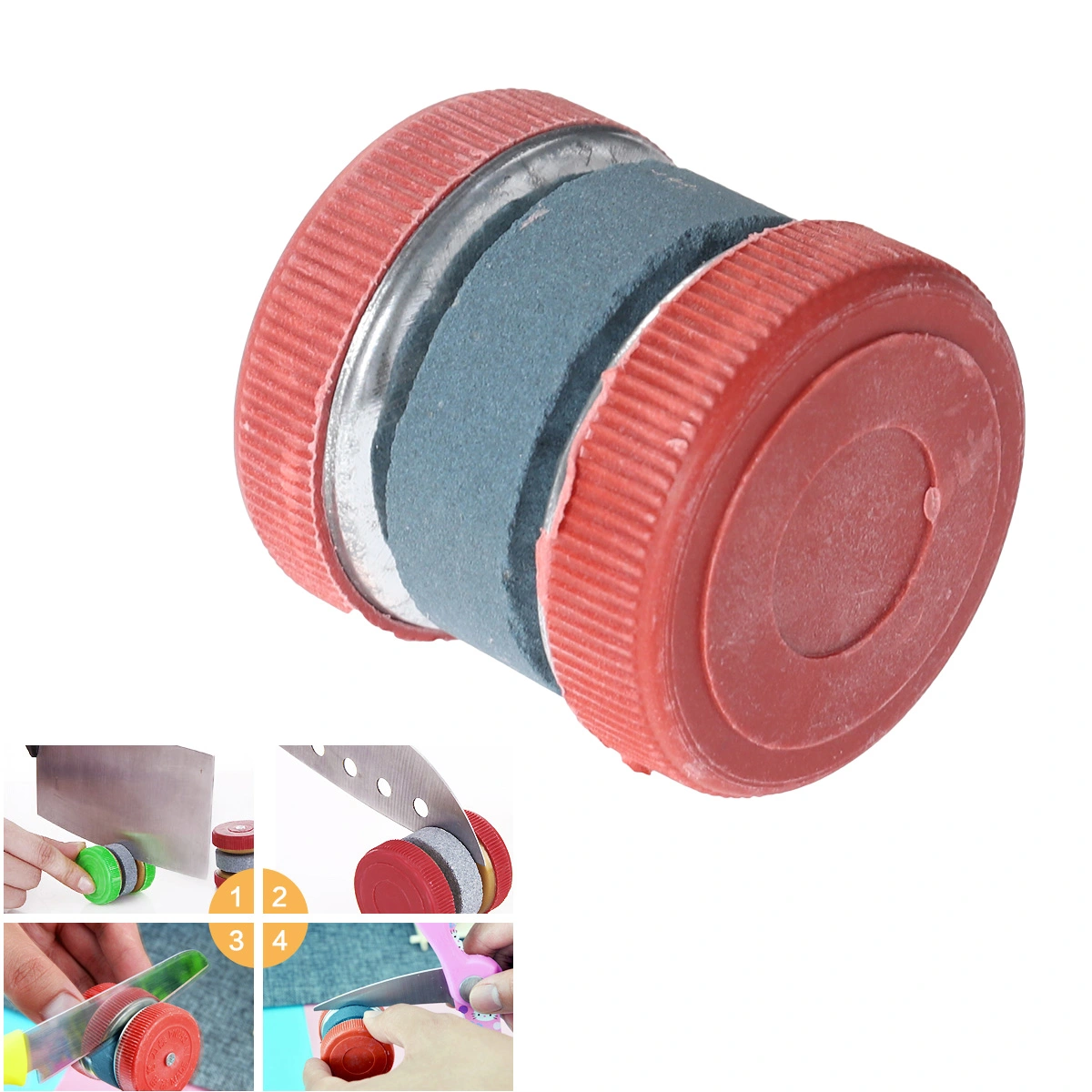Creative Fast Grindstone Home Kitchen Circular Wheel Scissor Sharpener Grinder for Restoring and Polishing Blades